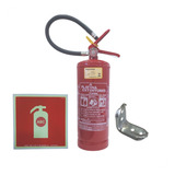 Kit Extintor Pqs Abc 4 Kg Com Suporte De Parede E Placa