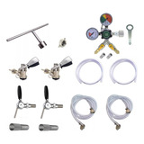Kit Extração 2 Vias Para Chopp Torneira Belga S Cilindro
