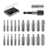 Kit Extrator De Parafuso Danificado De Aço Retire A 22pcs