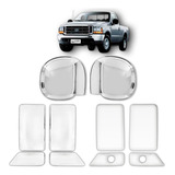 Kit F250 Capa Maçaneta Aplique Retrovisor Cromado 01 02 03