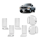 Kit F250 Capa Maçaneta Aplique Retrovisor Cromado 07 08 09