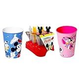 Kit Fabrica De Sorvete 6 Forminhas E Copo Da Minnie E Mickey