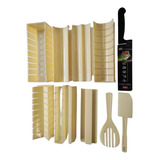 Kit Fabricação Sushi Molde De Arroz Japones 11 Peças