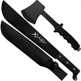 Kit Facão Faca Rambo Militar Tático Trilha Caça Pesca Camp