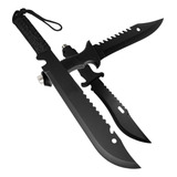 Kit Facão Rambo Afiado 2 Facas Táticas Militar C Bainha
