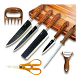 Kit Facas De Churrasco Antiaderente Corte Navalha Presente