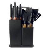 Kit Facas Utensílios De Cozinha Silicone Completo 19 Peças