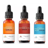 Kit Facial Retinol Vitamina C Ácido Hialurônico Petunia