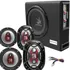 Kit Facil Alto Falante Bravox Linha X 6 + 6x9 + Caixa Amplificada Corzus Cxms 303 Mini Slim Som Automotivo Tnt Full