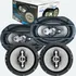 Kit Fácil Alto Falantes 6x9 E 6 Polegadas 280w Portas Tampão Cor Preto