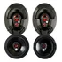 Kit Fácil Falante Bomber 6 + 6x9 250rms Prático Bbr6 Bbr6x9