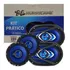 Kit Fácil Falante Hurricane 6 + 6x9 280w Rms Prático Som Cor Azul