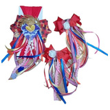 Kit Faixa De Cabelo Bebê Meia Seda Festa Junina Chapeuzinho
