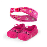 Kit Faixa De Cabelo Meia Sapatilha Infantil