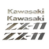 Kit Faixa Emblema Adesivo Resinado Kawasaki Zx11 Re8 Zx 11 Cor Padrão