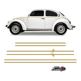 Kit Faixa Fusca Itamar 1994/1996 Amarelo + Emblema Traseiro