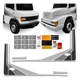 Kit Faixa Lateral Mb 709 912 1618 1992 A 1995 Adesivo Cinza
