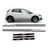 Kit Faixa Punto T jet 2013 2016 Lateral Soleira Protetora