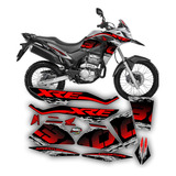 Kit Faixas Adesivos Emblemas Xre 300 2020 Adventure Prata