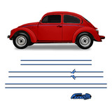 Kit Faixas adesivos Fusca Itamar Azul Vermelho Verde Prata