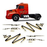 Kit Faixas adesivos Volvo Edc Gold Caminhão Modelo Original