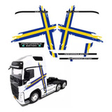 Kit Faixas Miniatura 1 32 Adesivo Para Volvo Performance Fh