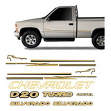 Kit Faixas Silverado D20 98 06 Adesivos Resinados Chevrolet