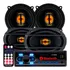Kit Falante 6x9   5 Pol   Rádio Bluetooth Carro Mp3 Usb 310w