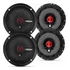 Kit Familia Triaxial Bomber Siena 50w Rms Telado Preto 4 Pç