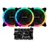 Kit Fan 3 Ventoinhas Led Rgb 1200rpm + Controladora Argb