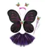 Kit Fantasia Borboleta Fada Infantil Asa Varinha Tiara Saia