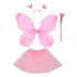 Kit Fantasia Borboleta Fada Infantil Asa Varinha Tiara Saia