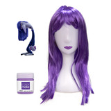 Kit Fantasia Divertidamente Peruca E Tinta Tédio Cosplay