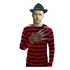 Kit Fantasia Freddy Krueger  Completo Luva Chapeu Camiseta