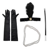 Kit Fantasia Melindrosa Tiara   Luva   Colar   Piteira 4pçs