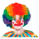 Kit Fantasia Palhaço C Peruca Nariz E Tinta Festa Circo