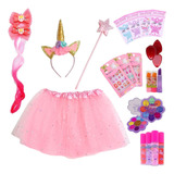 Kit Fantasia Unicórnio Festa Carnaval Maquiagem Infantil