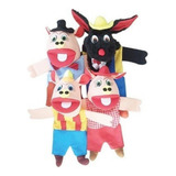 Kit Fantoche 3 Porquinhos 1 Lobo Mau Kit001