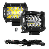 Kit Farol Auxiliar De Milha Led 60w Universal Chicote Carro