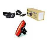 Kit Farol Bike 800 Lumens Top E Traseira Lanterna Cores Mega