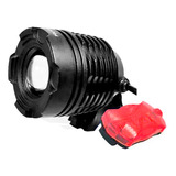 Kit Farol Bike Frontal Led Usb Recarregável Pisca Traseiro