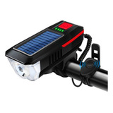 Kit Farol Bike Led Solar Recarregável Buzina Prova D agua