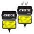 Kit Farol De Milha Amarelo Universal Com Capas Igual Cibie