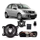 Kit Farol De Milha Auxiliar Citroen C3 2009 Ao 2012 Botão