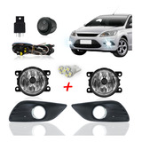 Kit Farol De Milha Focus 2009 010 011 012 2013 Moldura Cromo