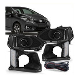 Kit Farol De Milha Honda Fit Led Drl Daylight 2018 2019