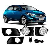 Kit Farol De Milha Onix Lt Prisma 17 19 Com Moldura BotÃO