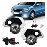 Kit Farol De Milha Sandero 2015 2016 2017 C mold Cromo