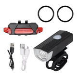 Kit Farol Lanterna Para Bike Iluminação