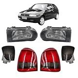 Kit Farol Máscara Negra- Lanterna E Pisca Fumê Gol Bola G2